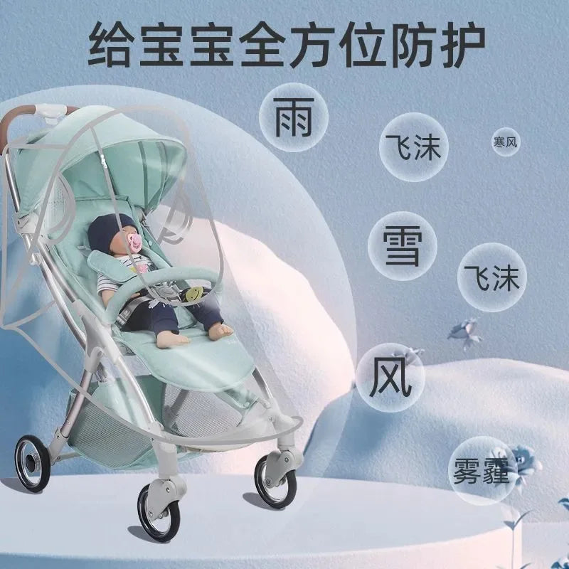 Hot Sale Baby Carriage Rain Cover Universal Stroller Windproof Rainproof Protective Cover Baby Umbrella Car Breathable Poncho