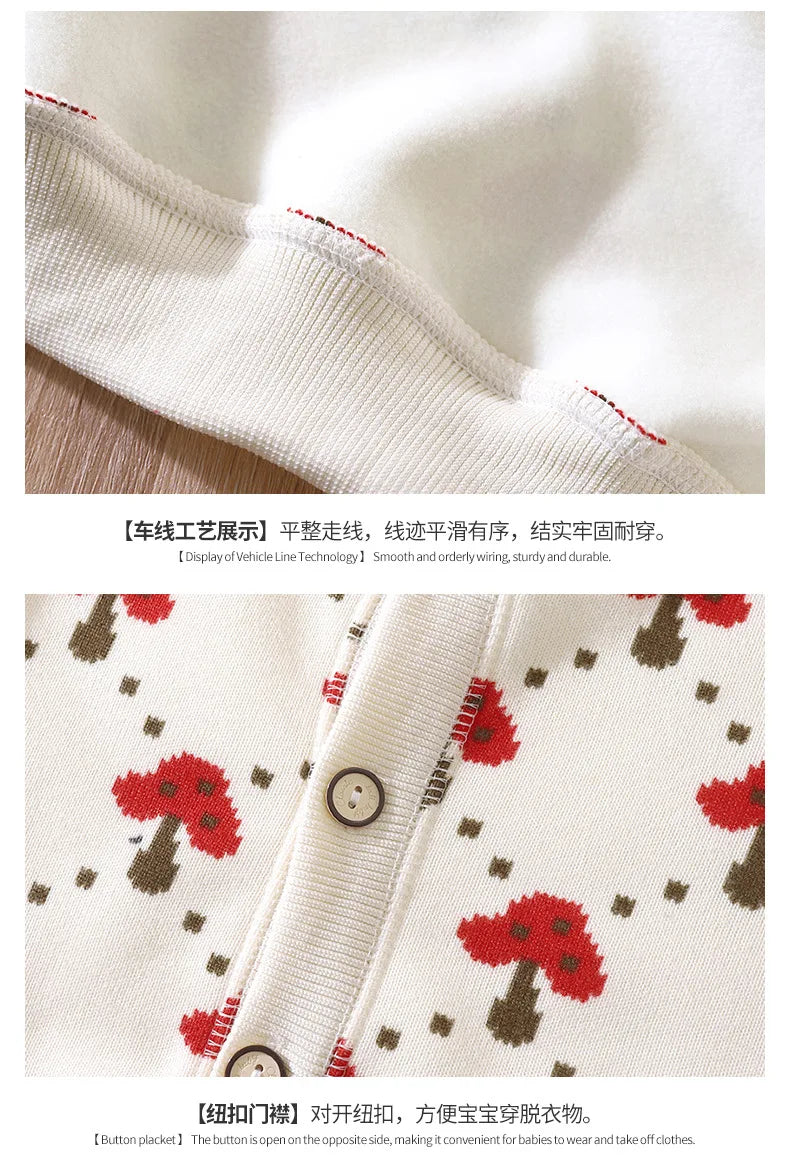 2024 New Knitted Jacket Boys and Girls Must-have Thick Warm Cardigan Autumn and Winter Girls Sweater Baby Boy Sweater