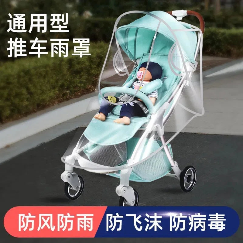 Hot Sale Baby Carriage Rain Cover Universal Stroller Windproof Rainproof Protective Cover Baby Umbrella Car Breathable Poncho