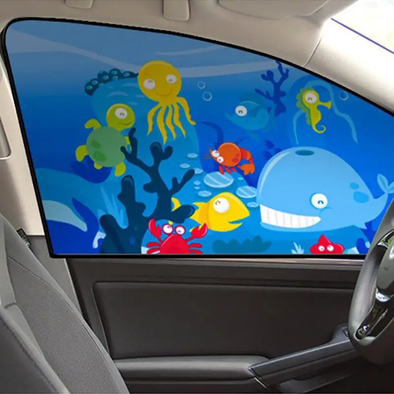 Auto Cartoon Cute Animal Magnet Parasol Side Window Sunshades Windshield Sunshade Auto Window Sunshade Cover For Children Baby