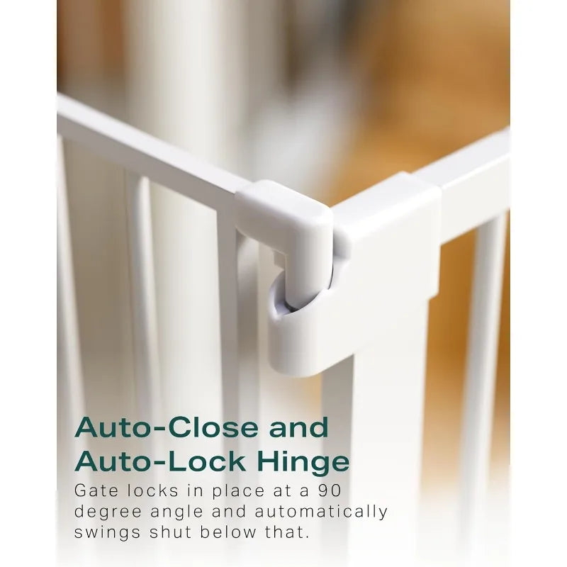 29.7"-51.5" Baby Gate Extra Wide, Safety Dog Gate for Stairs, Easy Walk Thru Auto Close Pet Gates for The House, Doorways