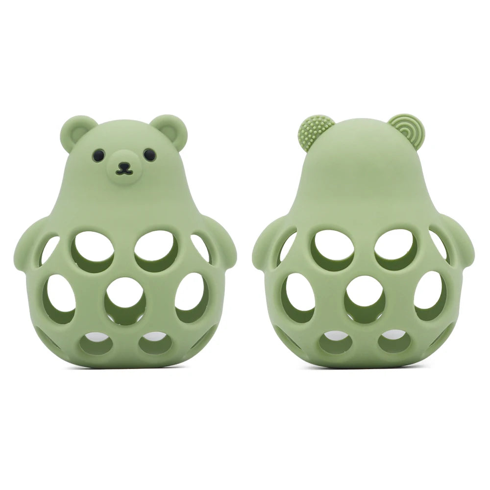 1Pcs Silicone Baby Teether Toys Cartoon Animal Shape Teethers Ring Sensory Toys For Toddlers BPA Free Chewing Toy Accessories