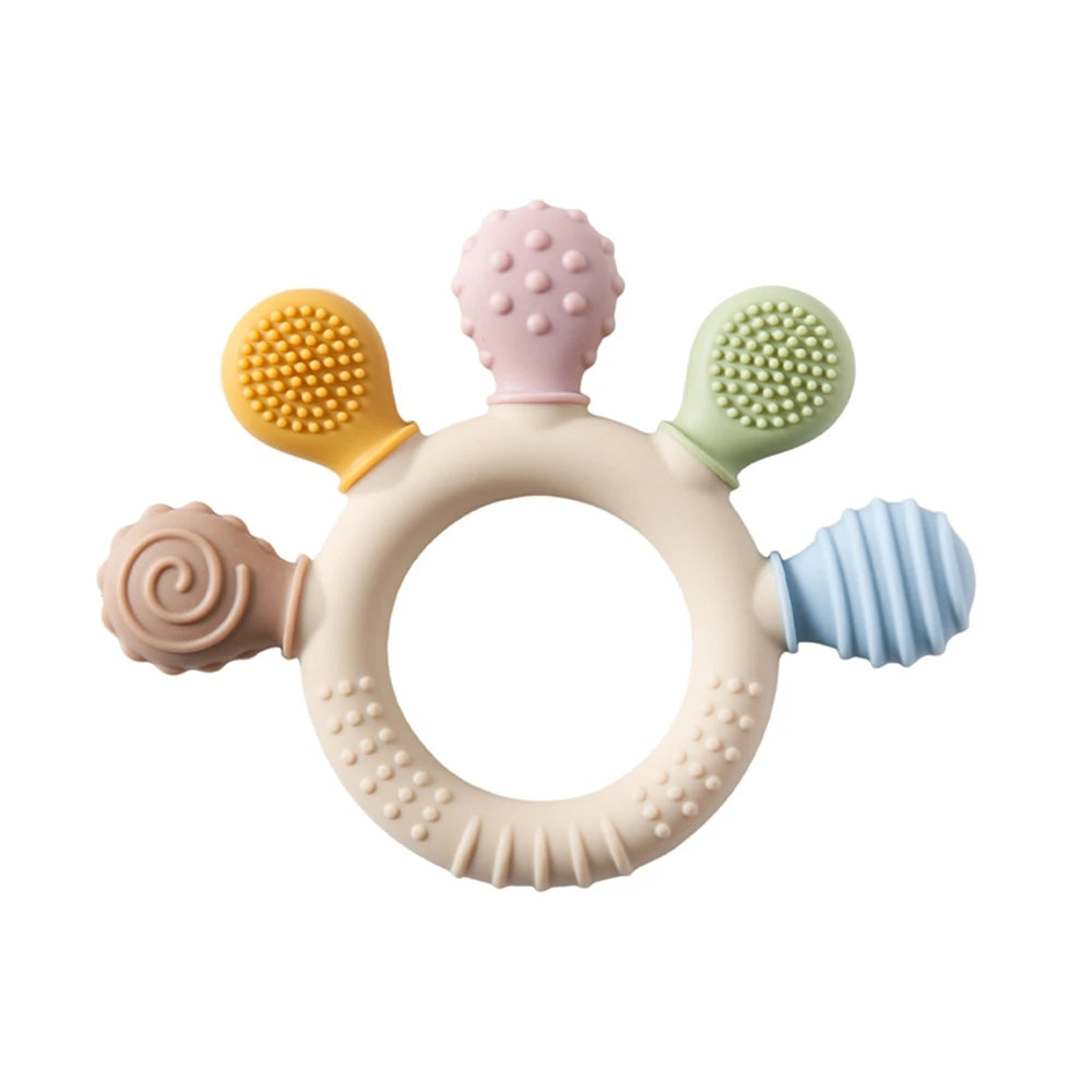 1PC Silicone Baby Teether Anxiety Teething Toys 0 12 Months Chew Beads Sensory Gum Relief Soother Baby 0 12 Months Toys Gifts