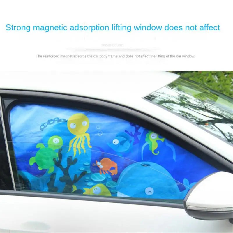 Auto Cartoon Cute Animal Magnet Parasol Side Window Sunshades Windshield Sunshade Auto Window Sunshade Cover For Children Baby