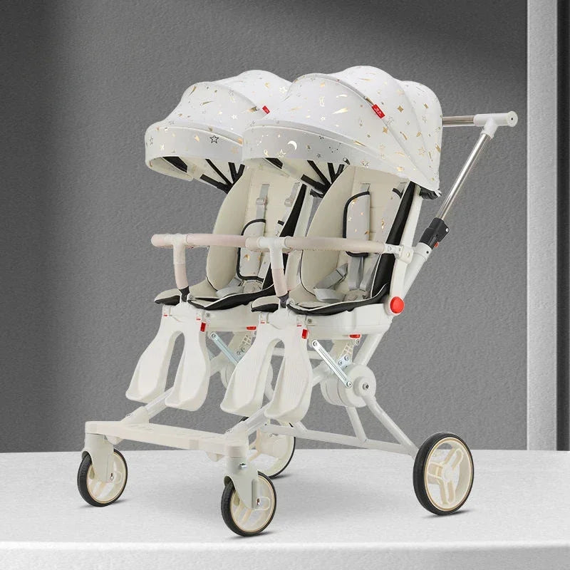 Twin Strollers Double Pushchair Baby Twin Car Lightweight BuggyPram Travel System