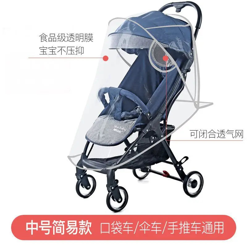 Hot Sale Baby Carriage Rain Cover Universal Stroller Windproof Rainproof Protective Cover Baby Umbrella Car Breathable Poncho