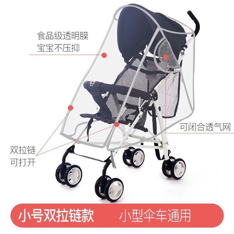 Hot Sale Baby Carriage Rain Cover Universal Stroller Windproof Rainproof Protective Cover Baby Umbrella Car Breathable Poncho