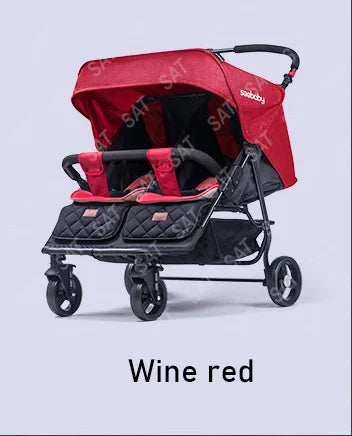 For 0-3 Year Old Baby Double Seats Folding Push Chair Baby Twin Stroller Baby