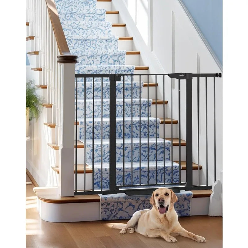 29.7"-51.5" Baby Gate Extra Wide, Safety Dog Gate for Stairs, Easy Walk Thru Auto Close Pet Gates for The House, Doorways