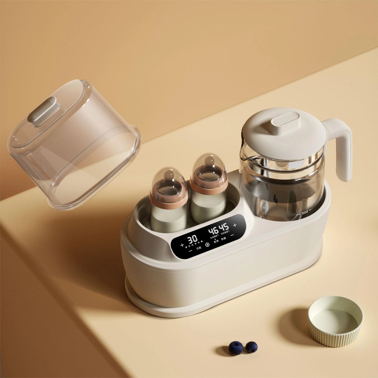 2022 New electric milk glass kettle custom portable warmer bottle steam steriliser and baby food heater in india
