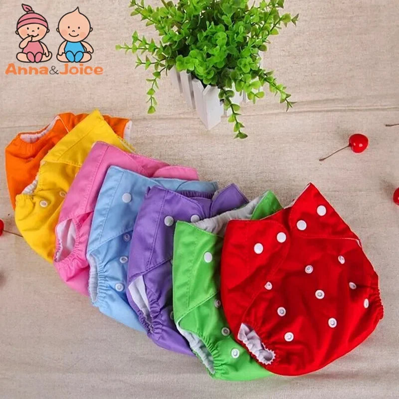 10 Pcs/Lot Baby Diaper One-Size Adjustable Washable Cloth Nappy Urine Pants for 3-12KG