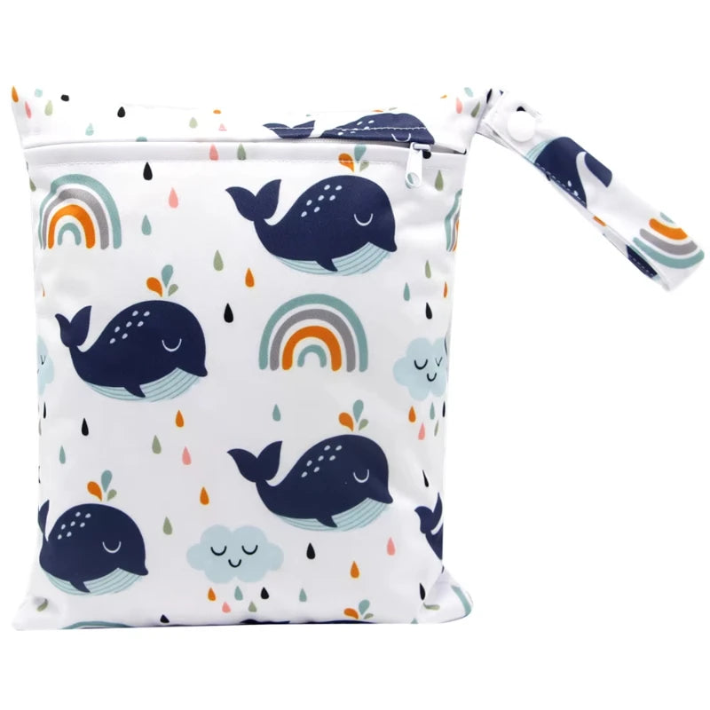 20*25cm Waterproof Wet Bag Diaper Bags Baby Maternity Bag Washable Zipper Diaper Bags Travel Diaper Bag