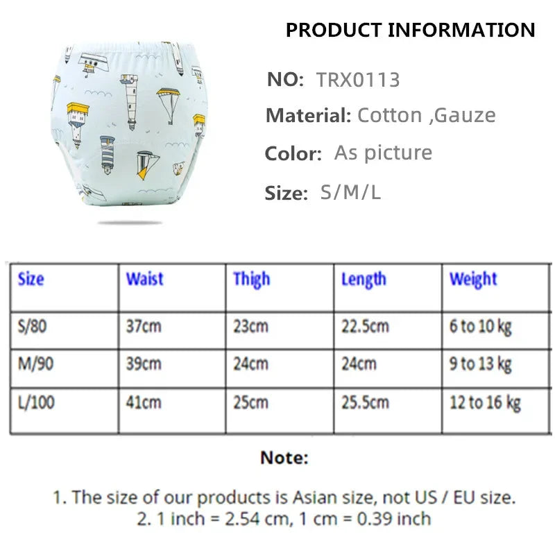 20PC Wholesale Reusable Nappies Cloth Diaper Nappy Washable Toddler Girl Boy Waterproof Cotton Training Pant Underwear