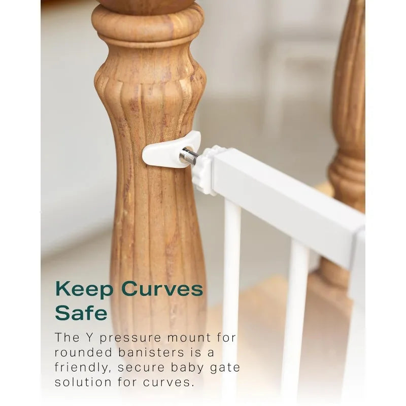 29.7"-51.5" Baby Gate Extra Wide, Safety Dog Gate for Stairs, Easy Walk Thru Auto Close Pet Gates for The House, Doorways