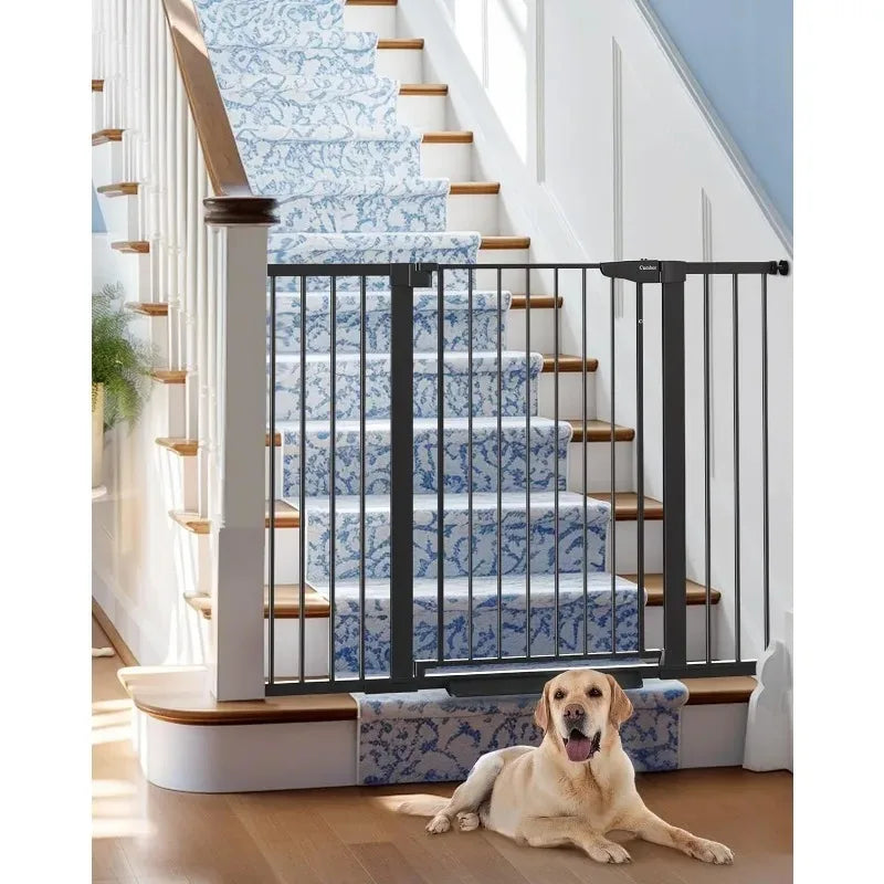 29.7"-51.5" Baby Gate Extra Wide, Safety Dog Gate for Stairs, Easy Walk Thru Auto Close Pet Gates for The House, Doorways