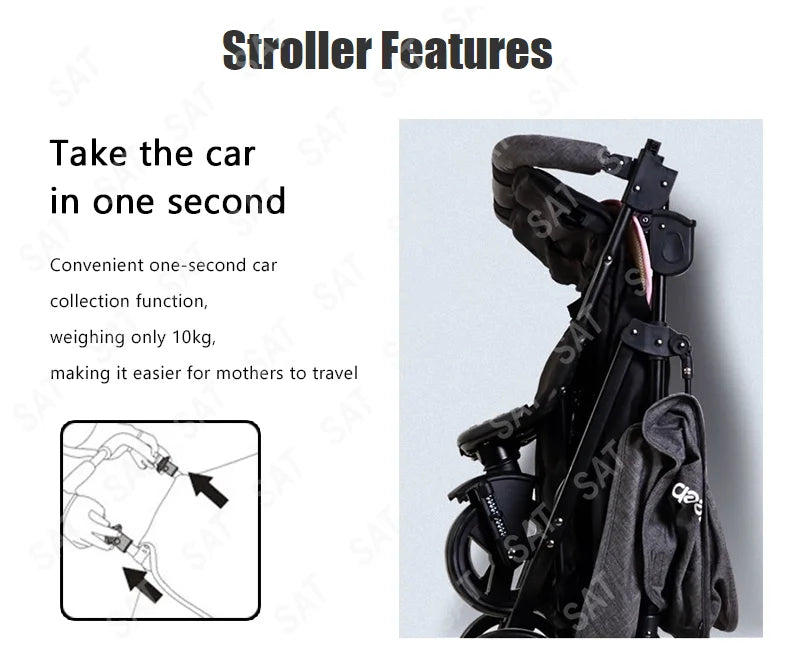 For 0-3 Year Old Baby Double Seats Folding Push Chair Baby Twin Stroller Baby