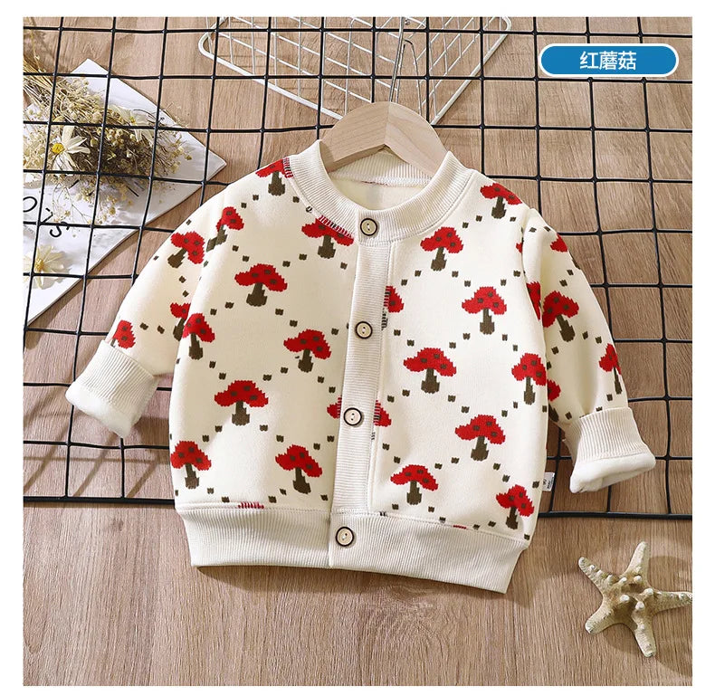 2024 New Knitted Jacket Boys and Girls Must-have Thick Warm Cardigan Autumn and Winter Girls Sweater Baby Boy Sweater