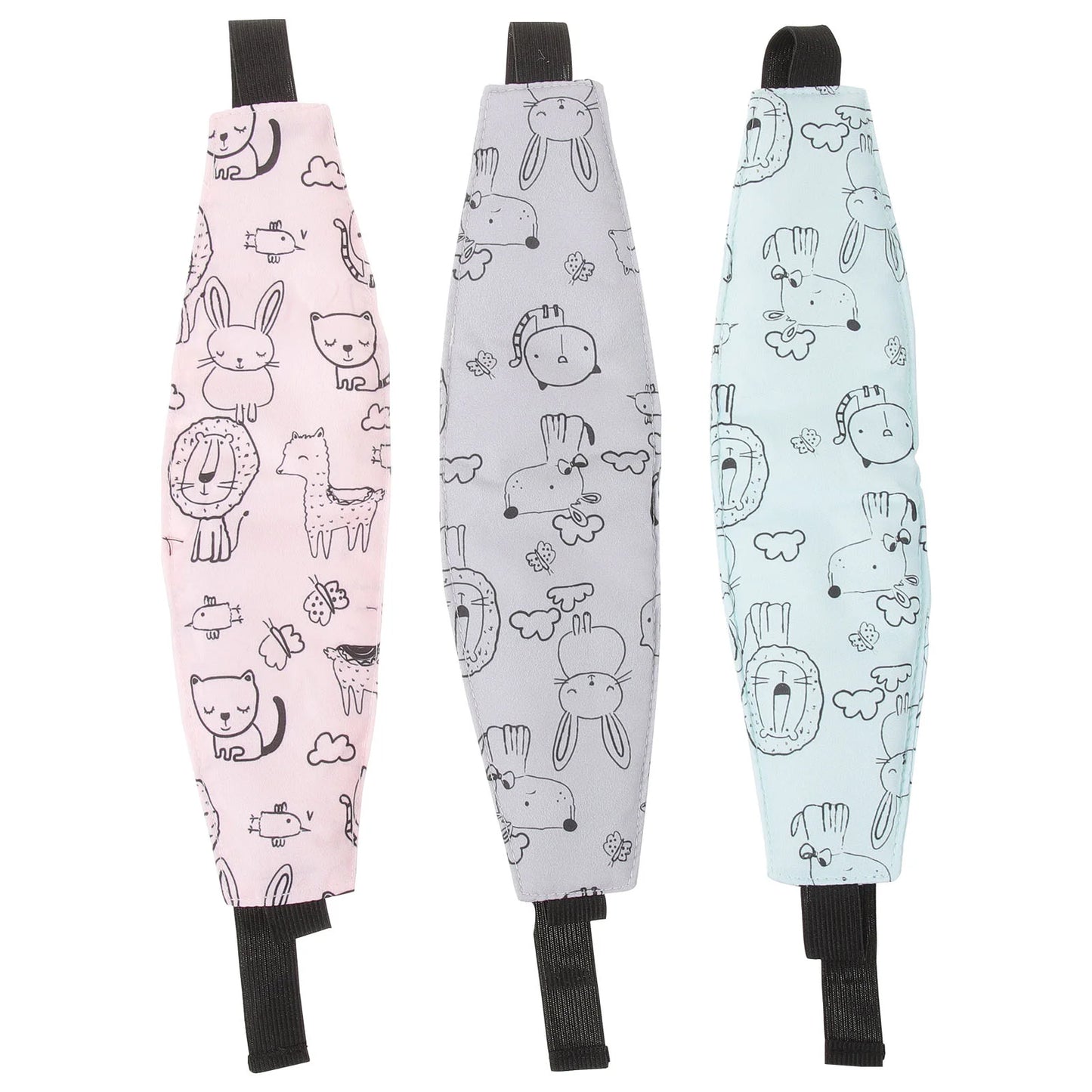 3 Pcs Baby Stroller Safety Seat Strap Car Head Support Infant Trolley Band Holder for Toddler/kid Kids Accessories