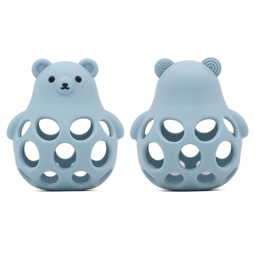 1Pcs Silicone Baby Teether Toys Cartoon Animal Shape Teethers Ring Sensory Toys For Toddlers BPA Free Chewing Toy Accessories