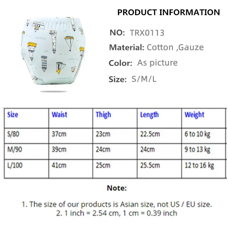 20PC Wholesale Reusable Nappies Cloth Diaper Nappy Washable Toddler Girl Boy Waterproof Cotton Training Pant Underwear