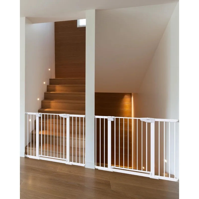 29.7"-51.5" Baby Gate Extra Wide, Safety Dog Gate for Stairs, Easy Walk Thru Auto Close Pet Gates for The House, Doorways