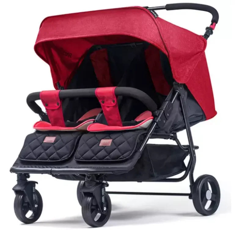 For 0-3 Year Old Baby Double Seats Folding Push Chair Baby Twin Stroller Baby