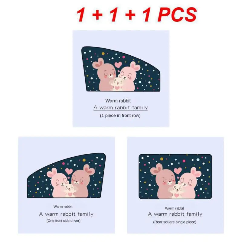 Auto Cartoon Cute Animal Magnet Parasol Side Window Sunshades Windshield Sunshade Auto Window Sunshade Cover For Children Baby