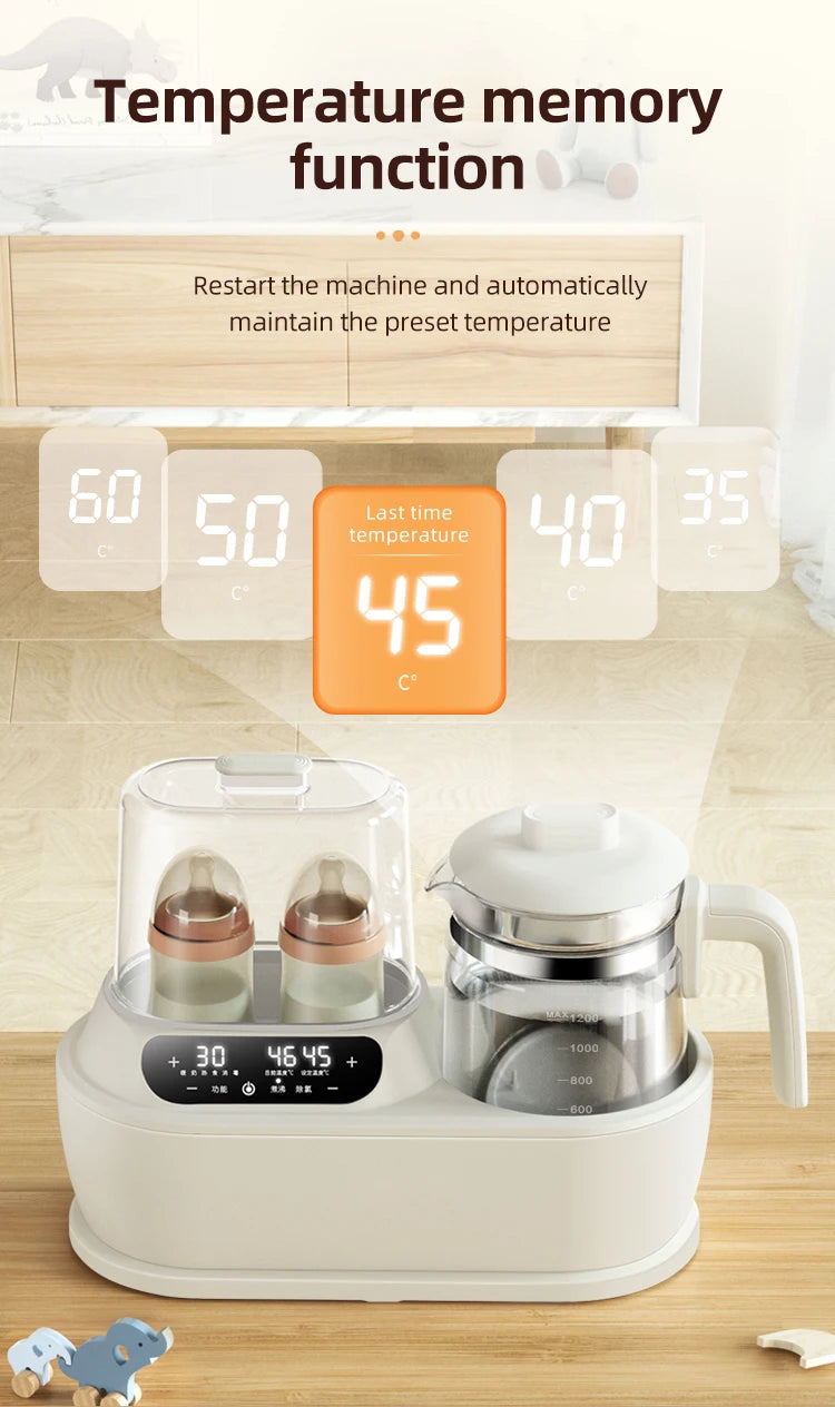 2022 New electric milk glass kettle custom portable warmer bottle steam steriliser and baby food heater in india