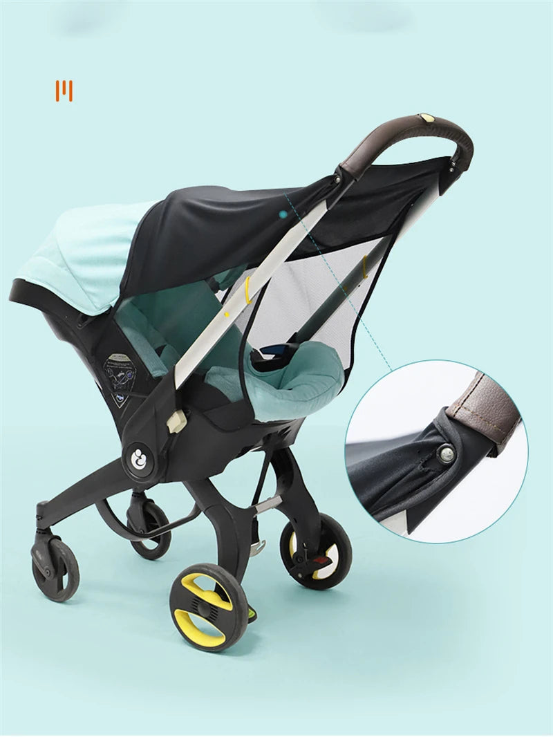 Baby Accessories Stroller Sunshade Cotton Stretchable UV-proof Sun Protector Light Trolley Baby Windshield Parasol for Donna