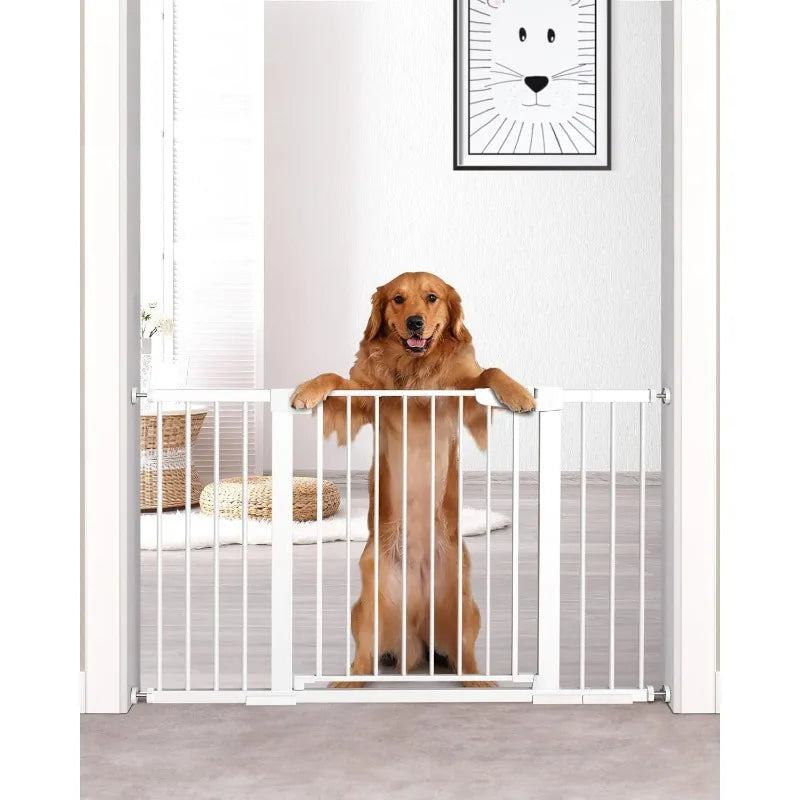 29.7"-51.5" Baby Gate Extra Wide, Safety Dog Gate for Stairs, Easy Walk Thru Auto Close Pet Gates for The House, Doorways