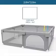 200CM Large Baby Playpen for Children Solid Color Toy Plaza Kids Playground Park Toddler Safety Crawling Fence With 2 Gift