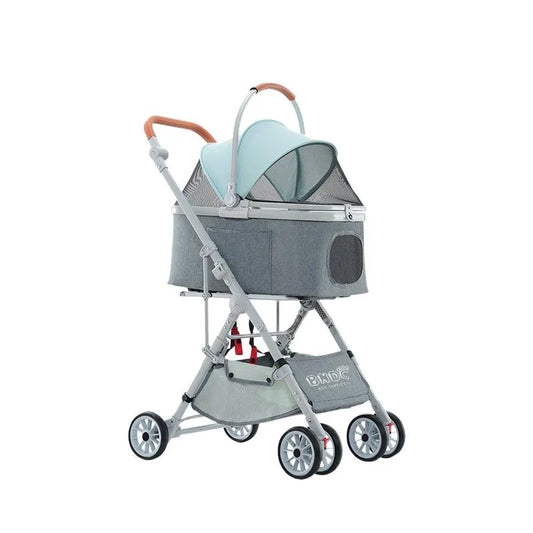 Wholesale Bndc Foldable Stroller baby luxury Baby Separated Basket travel stroller Dog stroller small dog  Mobile hot Dog cart