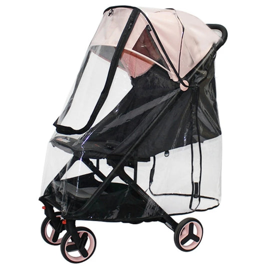 Transparent Baby Strollers Rain Cover Weather Proof & Portable Protective Sleeve 40JC