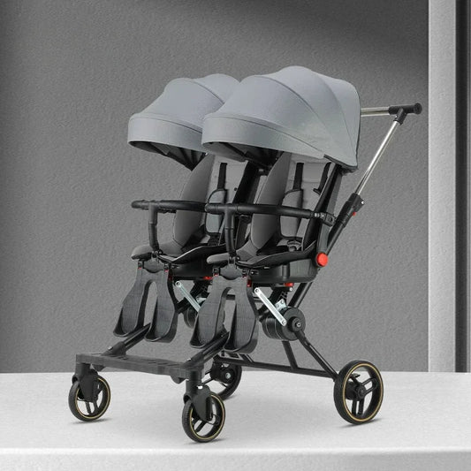 Twin Strollers Double Pushchair Baby Twin Car Lightweight BuggyPram Travel System