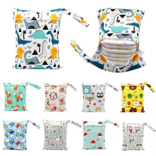 20*25cm Waterproof Wet Bag Diaper Bags Baby Maternity Bag Washable Zipper Diaper Bags Travel Diaper Bag