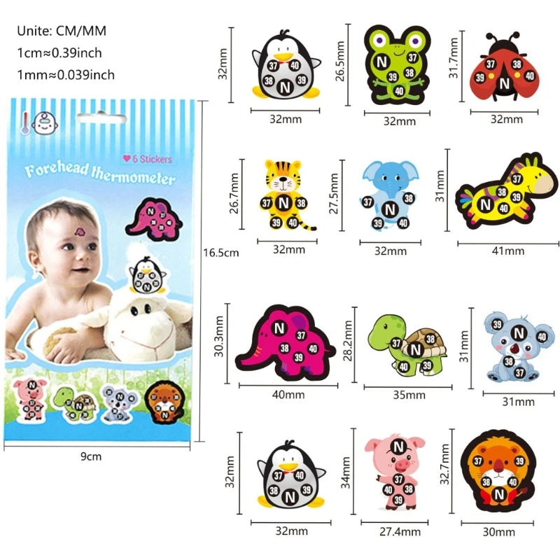 Accurate Stick-On Fever Forehead Fever Stickers Home Supplies