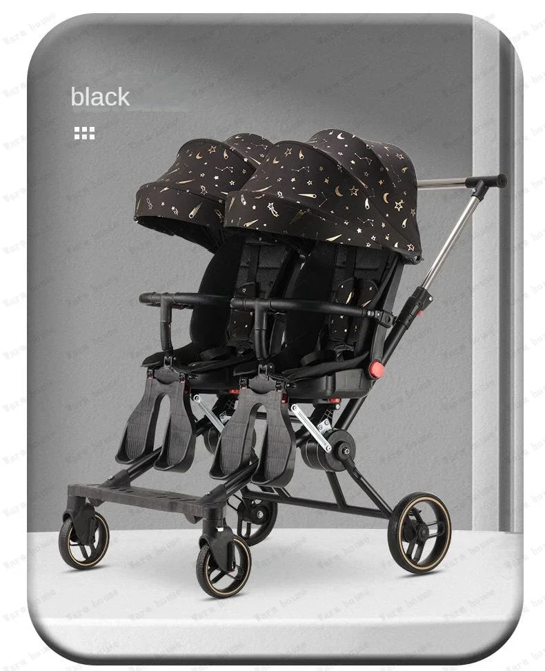 Twin Strollers Double Pushchair Baby Twin Car Lightweight BuggyPram Travel System