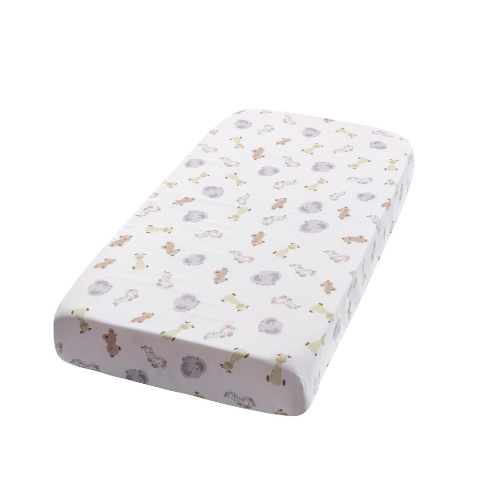 3Piece Infant Cartoon Crib Bedding Set Crib Set for Girls Microfiber kit berÃ§o para bebÃª(Baby Comforter Fitted Sheet Crib Skirt)