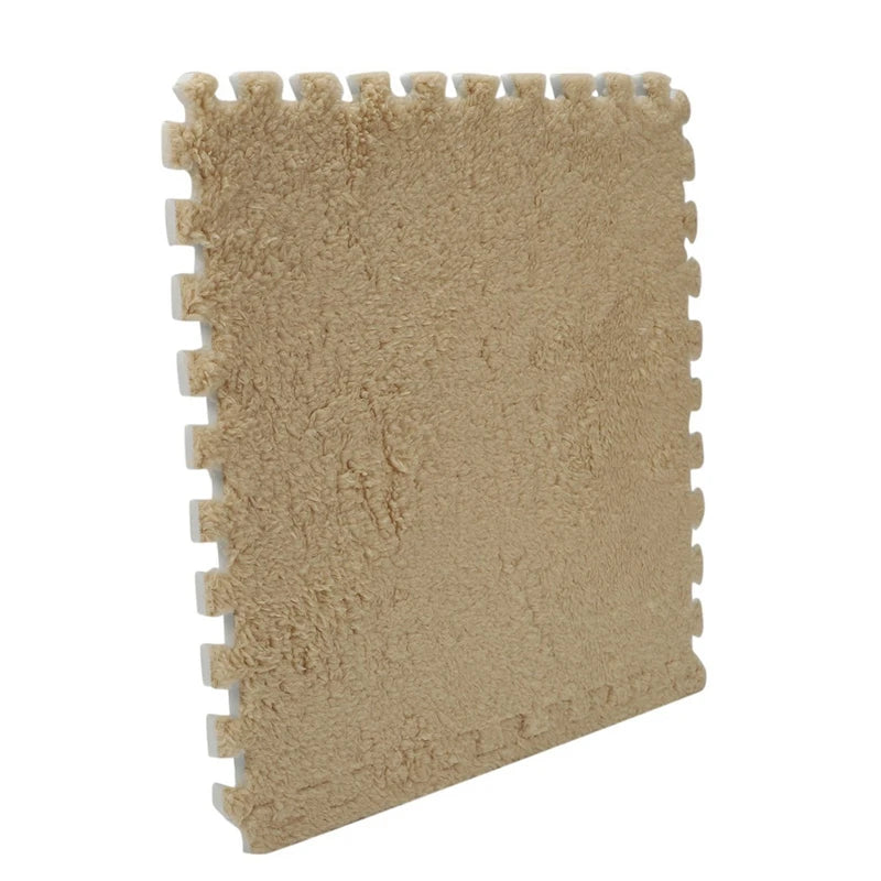 50 Piece Interlocking Foam EVA Fuzzy Mat Flooring Carpet Tiles For Kids - Perfect For Nursery DÃ©cor, Baby Room