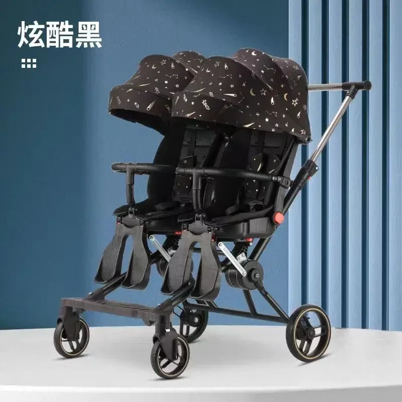 Twin Strollers Double Pushchair Baby Twin Car Lightweight BuggyPram Travel System