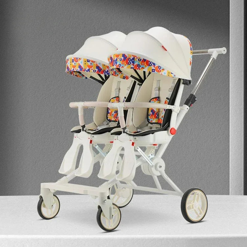 Twin Strollers Double Pushchair Baby Twin Car Lightweight BuggyPram Travel System