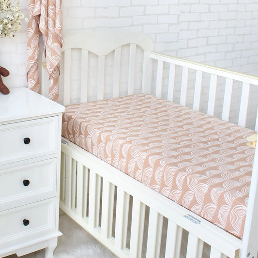 130*70*25cm Newborn Baby Fitted Crib Sheets Solid Bed Sheet Baby Bed Mattress Covers for Unisex Baby Boys Girls
