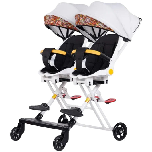 Foldable Baby Stroller For Twins Double Seat 0-5 Years Old Push Chair Baby Stroller Twin Strollers