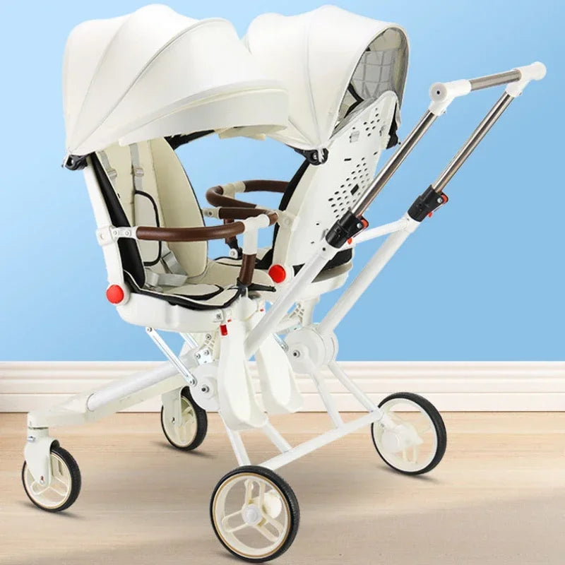 Twin Strollers Double Pushchair Baby Twin Car Lightweight BuggyPram Travel System